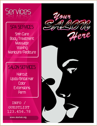 salon services flyer document hub lip service flyer