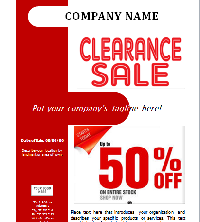 sales flyer templates