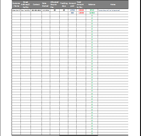 schedule of accounts receivable template