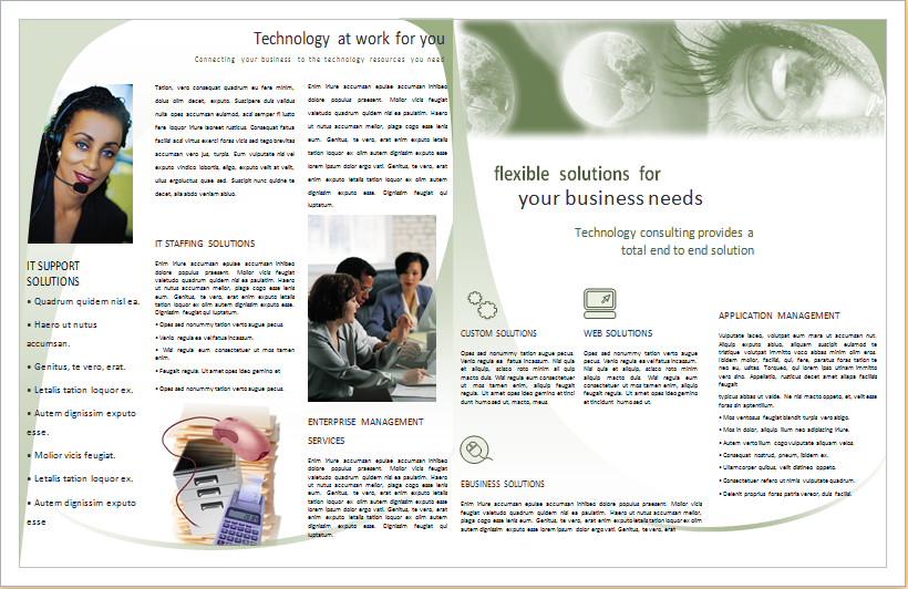 services catalogue template