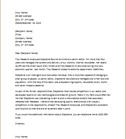 Student reference letter | Document Hub