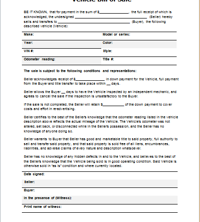 horse bill of sale template horse bill of sale template