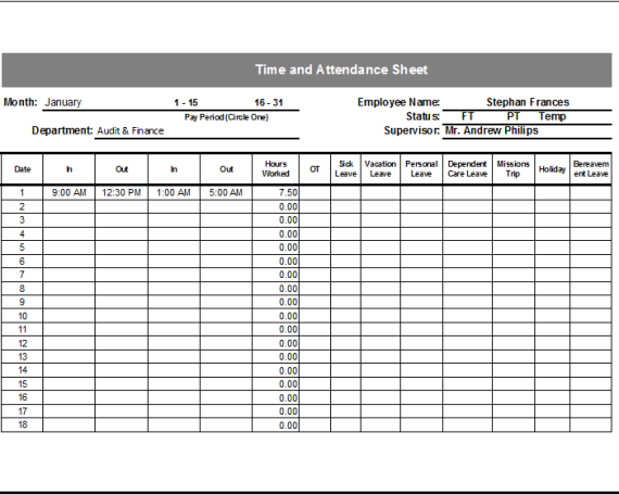 bi weekly timesheets