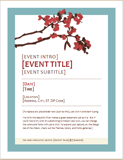 events flyer template