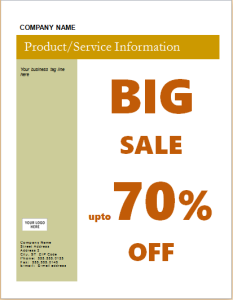 BIG SALE flyer