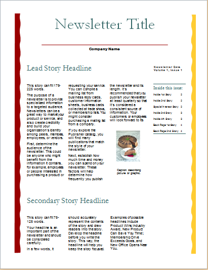 15 Editable Newsletter Templates For Ms Word Document Hub 15 Editable Newsletter Templates For Ms Word Document Hub
