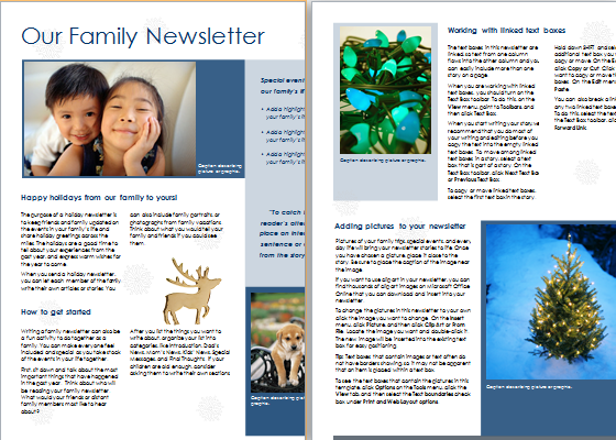 Family Newsletter Template Word from www.doxhub.org