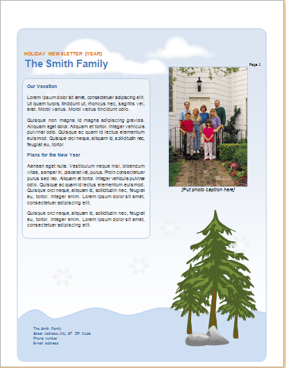 family holiday newsletter samples family newsletter samples