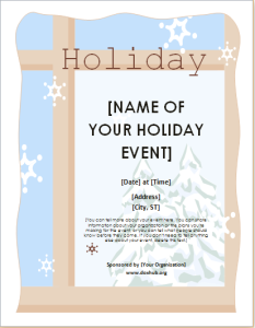 Holiday event flyer