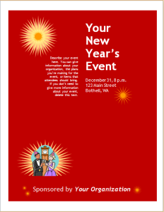 New year event flyer