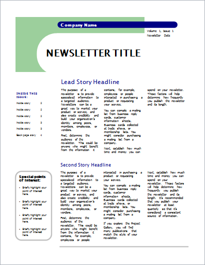 15 editable newsletter templates for ms word document hub