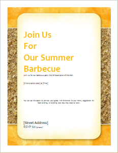 barbecue party flyer