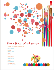 painting workshop flyer