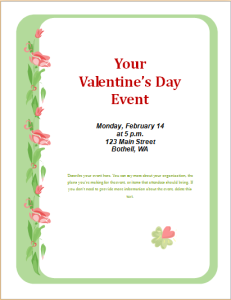 valentine day event flyer