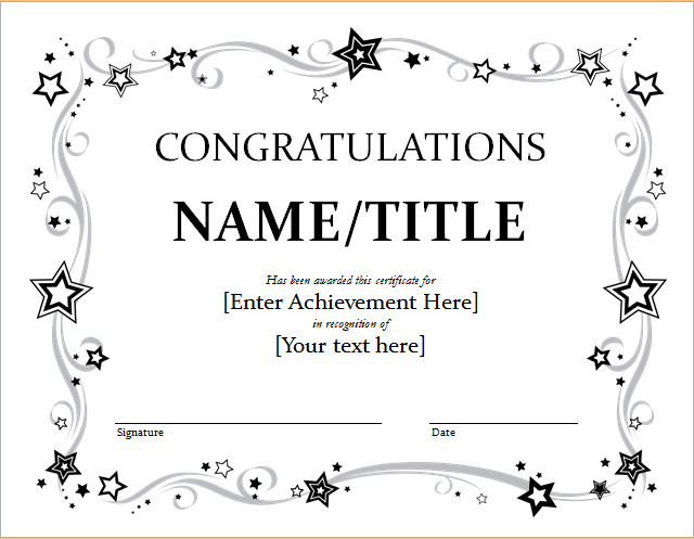 Free Printable Congratulations Certificate Template Printable Templates
