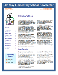 School newsletter template