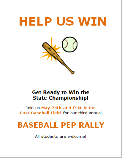 baseball flyer