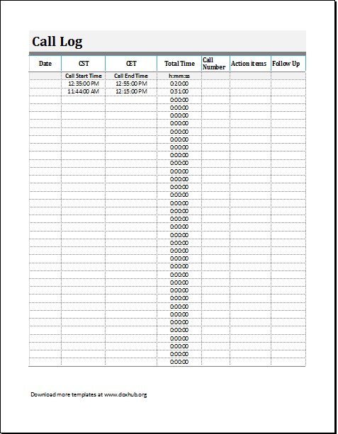 Excel Call Log Template from www.doxhub.org