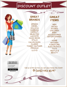discount outlet flyer