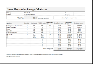electric energy cost calculator