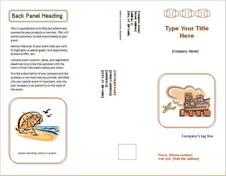 Event Marketing Brochure Template For WORD