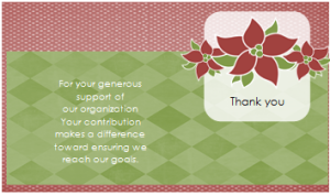fundraiser thank you card