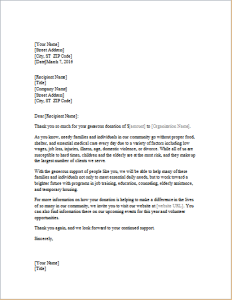 Fundraising Thank You Letter