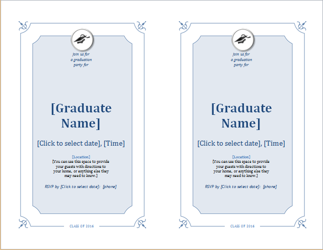 Graduation party invitation card