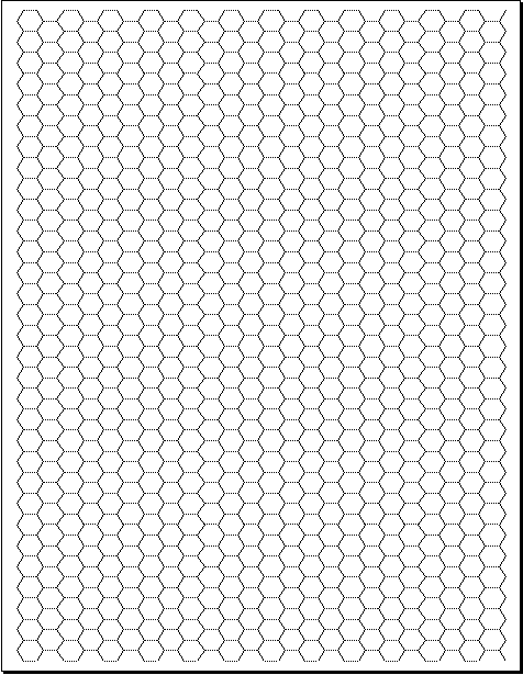 Hexagonal graph paper