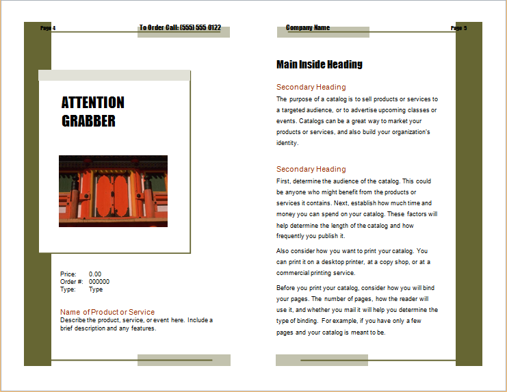 Event Marketing Brochure Template For WORD