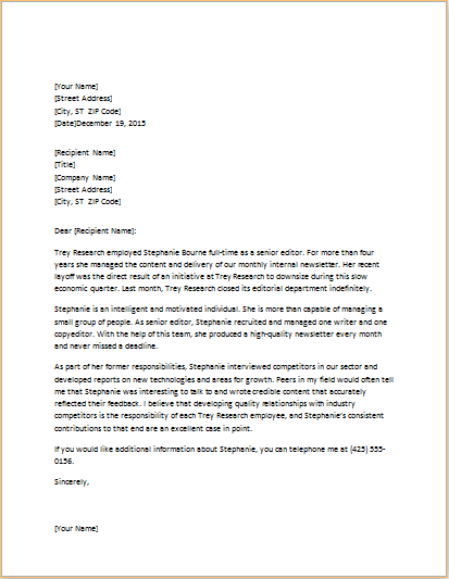 Professional Reference Letter Template Word from www.doxhub.org