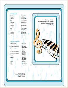 school concert event program