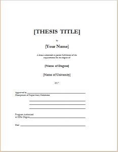 thesis format sample