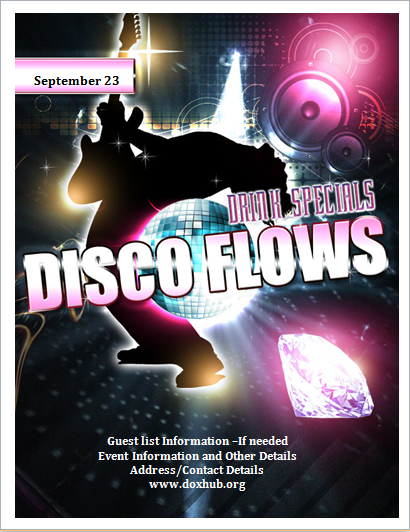 Disco party flyer