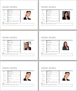 Employee profile template