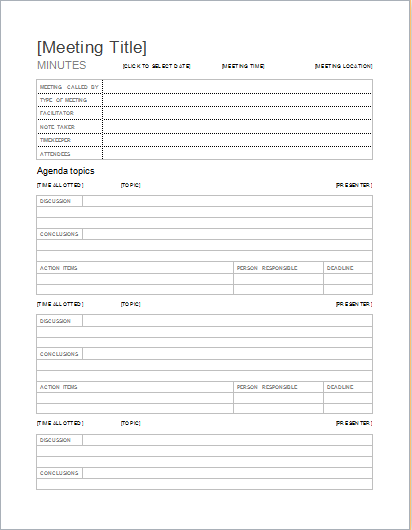 Meeting Minutes Template Ms Word from www.doxhub.org