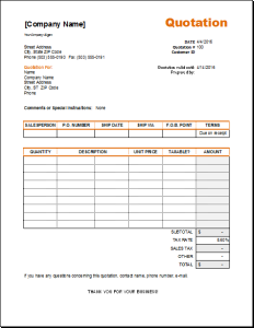 price quote with tax document hub quote on tax