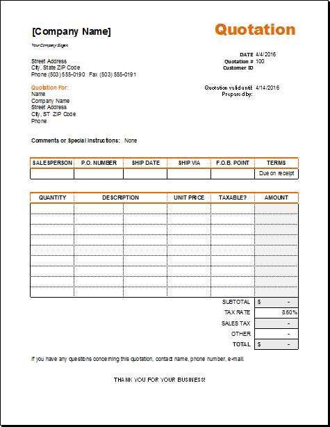 Excel Quotation Template from www.doxhub.org