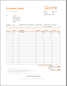 sales quote template document hub