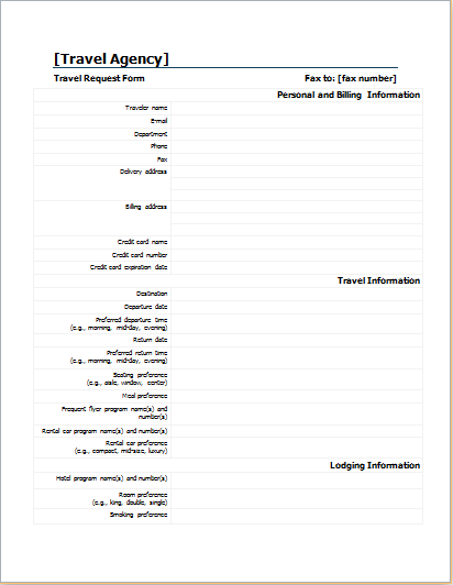 msn travel form