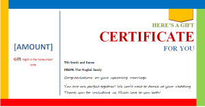 wedding gift certificate template document hub