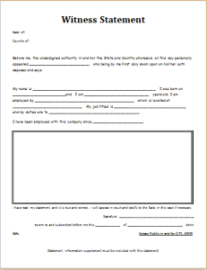Witness Statement