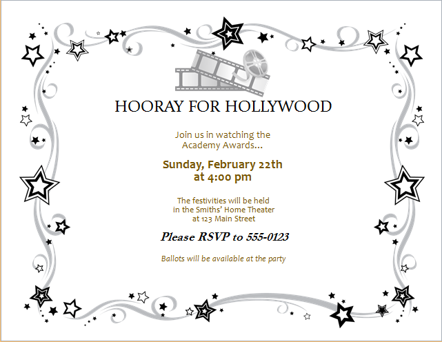 movie award party invitation