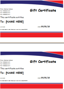 Hotel Gift Certificate