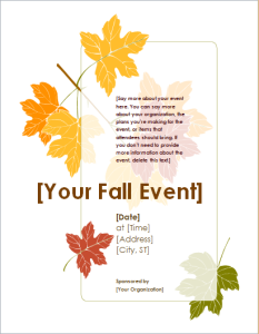 Fall event flyer template