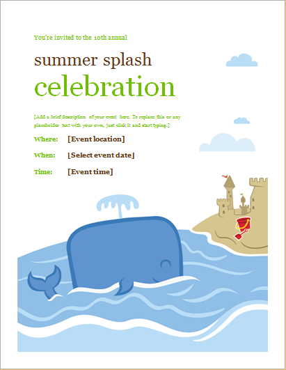 summer spring and fall event flyer templates document hub