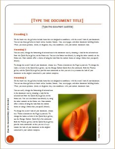 science report layout