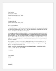 Community Service Completion Letter