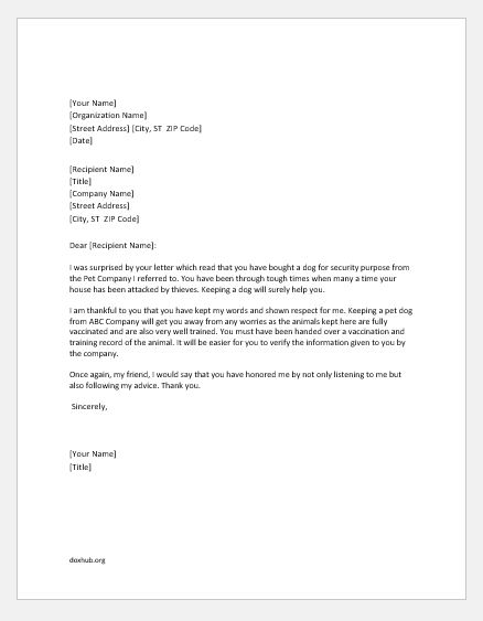 Thank You Letter For Letter Of Recommendation from www.doxhub.org