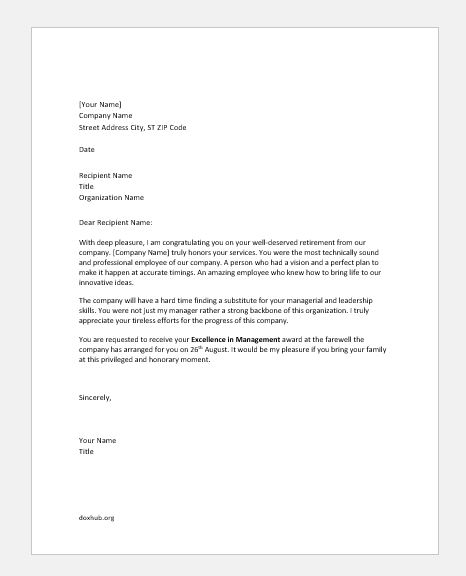 Retirement Letter To Boss from www.doxhub.org